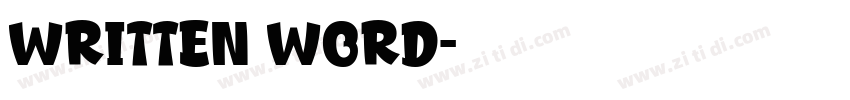 WRITTEN WORD字体转换